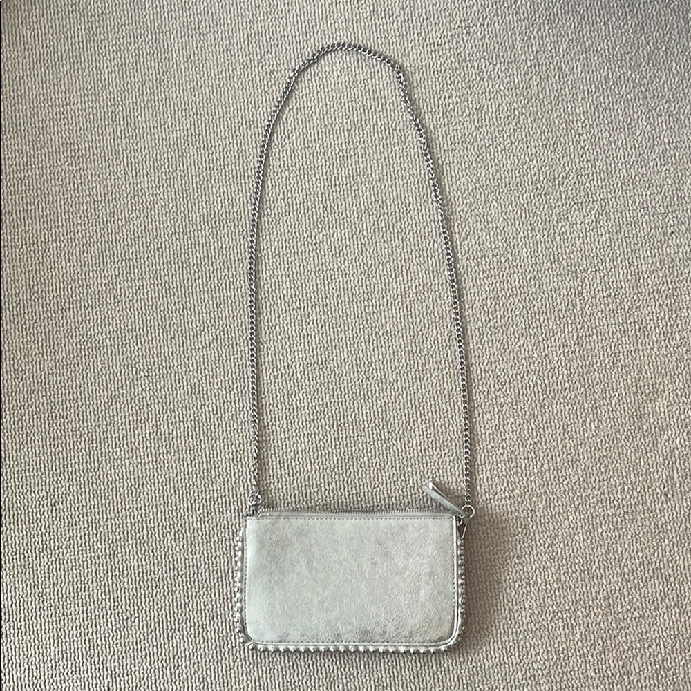 ZARA Silver Chain Crossbody Bag